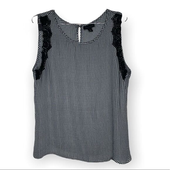 Worthington sleeveless Top black white green printed lightweight size XL - Picture 1 of 5